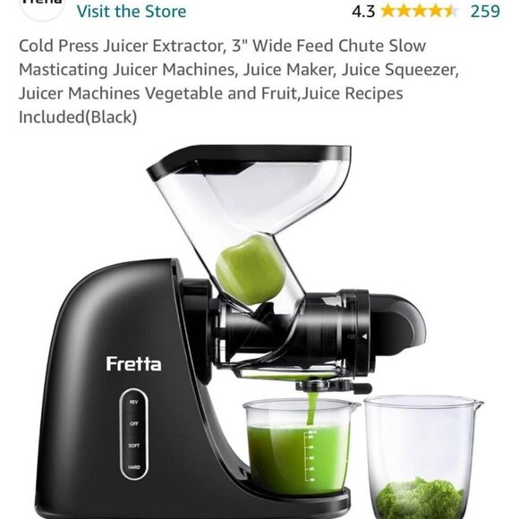 Amazon.com: Fretta Juicer Machines, 3 AUMATE Fretta Cold Press Juicer Extractor, 3\